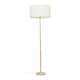 image 3 of ValueLights Triston Painted Natural Floor Lamp with Large Cream Drum Shade and LED Bulb