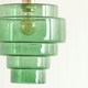 image 2 of ValueLights Lane Green Glass 5 Tier Layered Easy Fit Ceiling Pendant Lamp Shade with Bulb Green