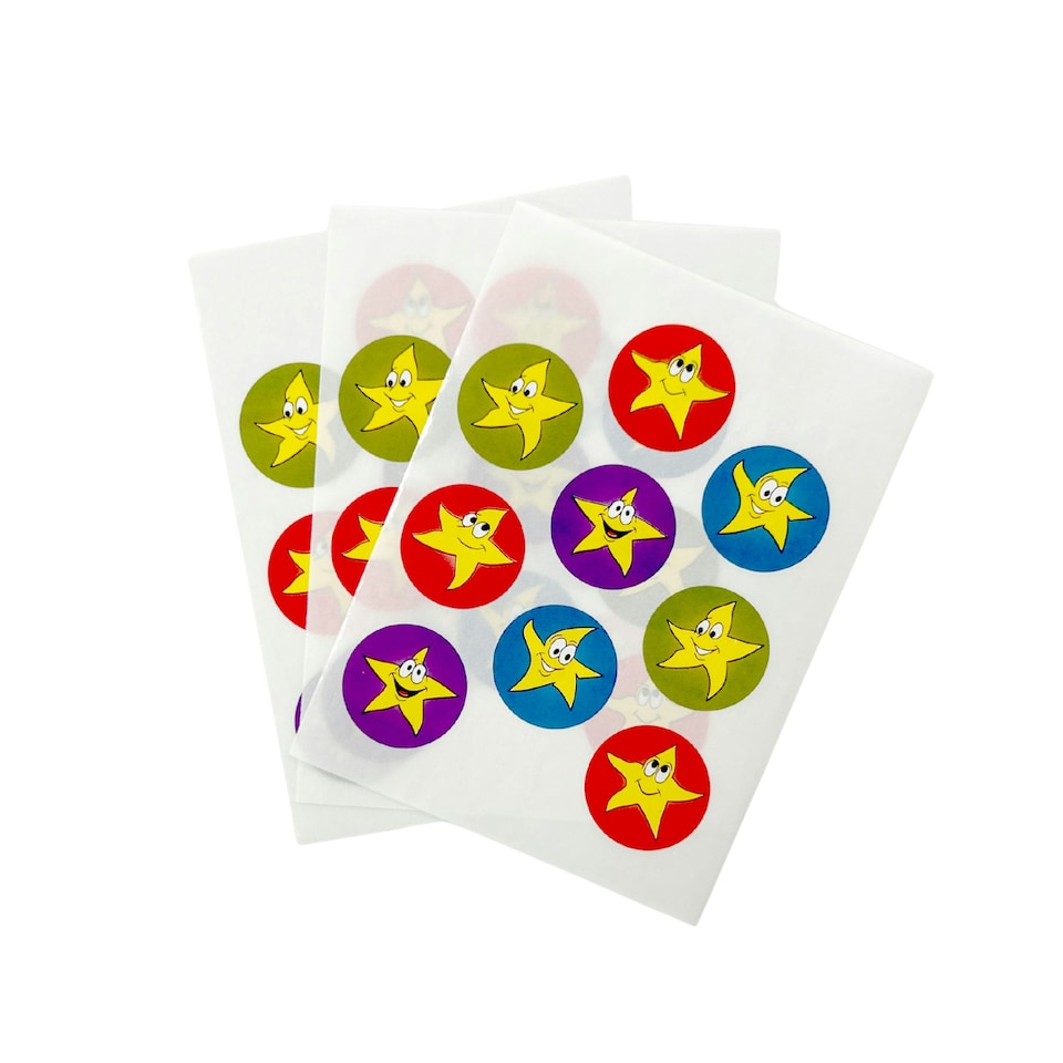 image 1 of Pack of 27 Motivational Stars 24mm Round Self-Adhesive Labels