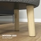 image 6 of HOMCOM Storage Ottoman, Round Stool Chair with Cushioned Top, Light Grey