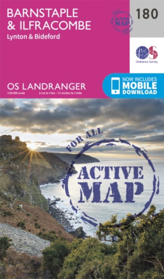 Barnstaple & Ilfracombe, Lynton & Bideford Sheet Map, Folded Book