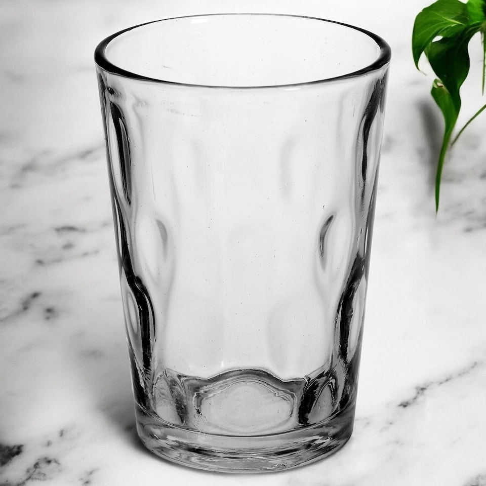 image 1 of 200ml Drinking Glasses Sets Glassware Patterned Water Cup Juice Cocktail Tumbler | Clear | Clear | Set of 12 Paris