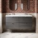 image 6 of Balterley Alrewas Contemporary 4 Drawer Wall Hung Vanity Unit with Basin, Anthracite Woodgrain, 1200mm