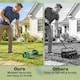 image 4 of Outsunny Lawn Aerator Outdoor Grass Care Heavy Duty Garden Roller Manual Handle | Green | Green
