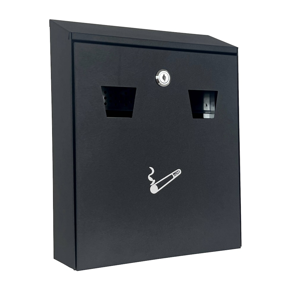 image 1 of Wall Mounted Outdoor Pub Ashtray Ash Tray Cigarette Steel Bin