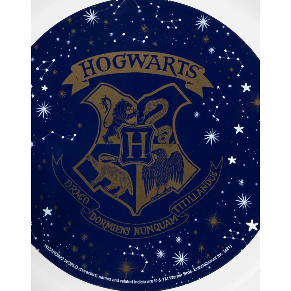 image 1 of Harry Potter Hogwarts Crest Tableware Set (Pack of 3) | Blue | Navy Blue | One Size | 1