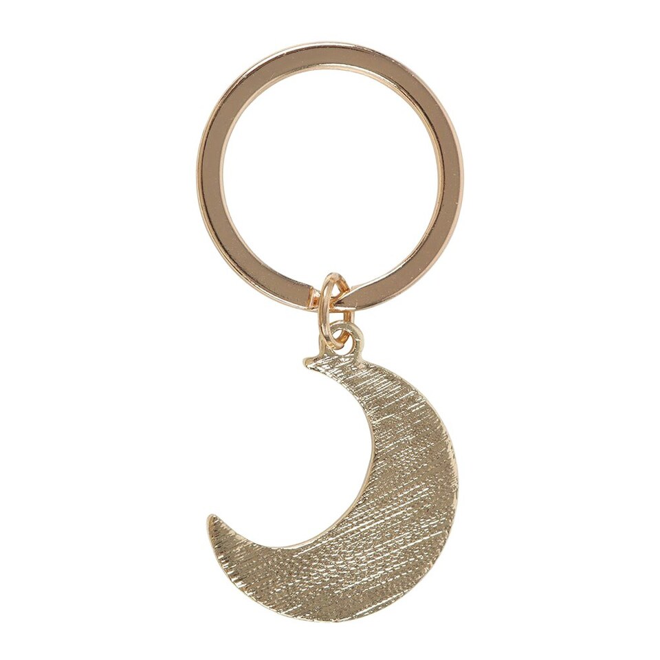image 1 of Something Different Autumn Magic Moon Keyring - Gold/Orange - One Size