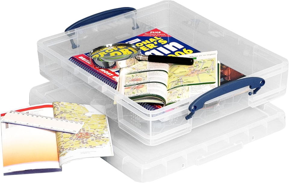 image 1 of Really Useful Plastic Storage Box 7L CLEAR Pack of 4