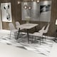 image 1 of Aspen Tapered Legs Rectangular Dining Table and 4 Duo Plastic Seat Chairs with Metal Legs - Grey Oak/Black/Calico - Flat Packed Grey