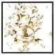 image 2 of Golden flower print (Picture Frame) Brown | M