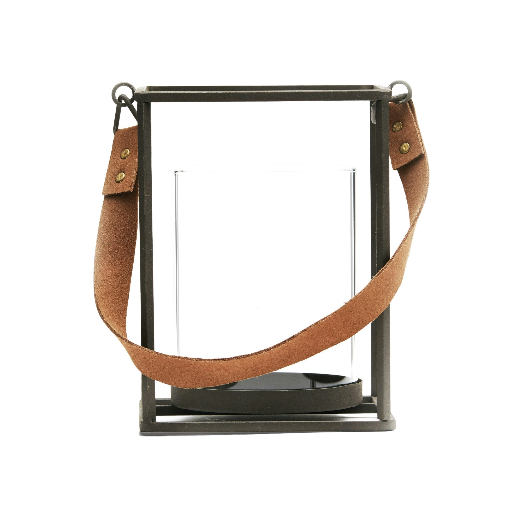 Vinga Montreux Faux Leather Lantern - Black - One Size