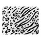 image 1 of Zebra & Leopard Print Blanket | Multi