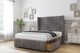 image 3 of Sloomy Hargrave Slate Naples Divan Bed With Mattress No Drawers With 54" Wingback Headboard & 12" Matching Footboard 3' Single | Grey | Slate | Single | 1