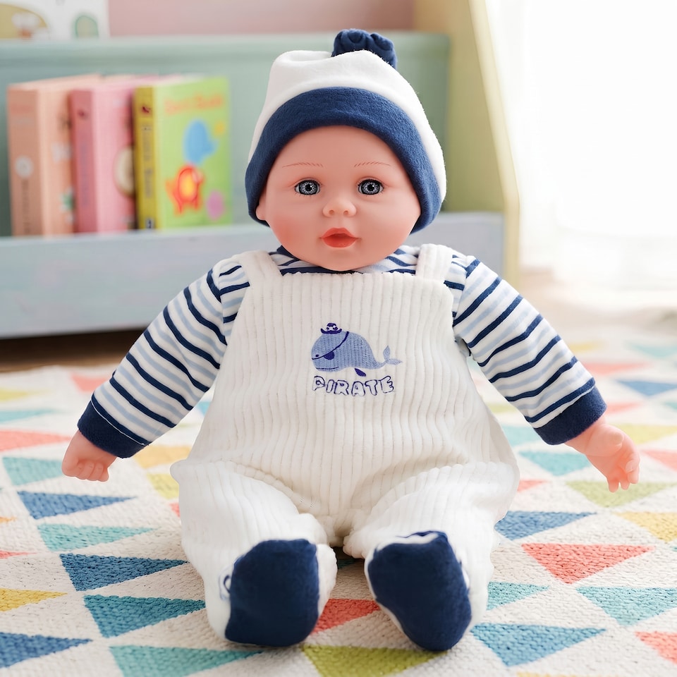 image 1 of BiBi Doll 16" Baby Doll With Extra Outfit, Sounds, Moving Eye Lids & Accessories