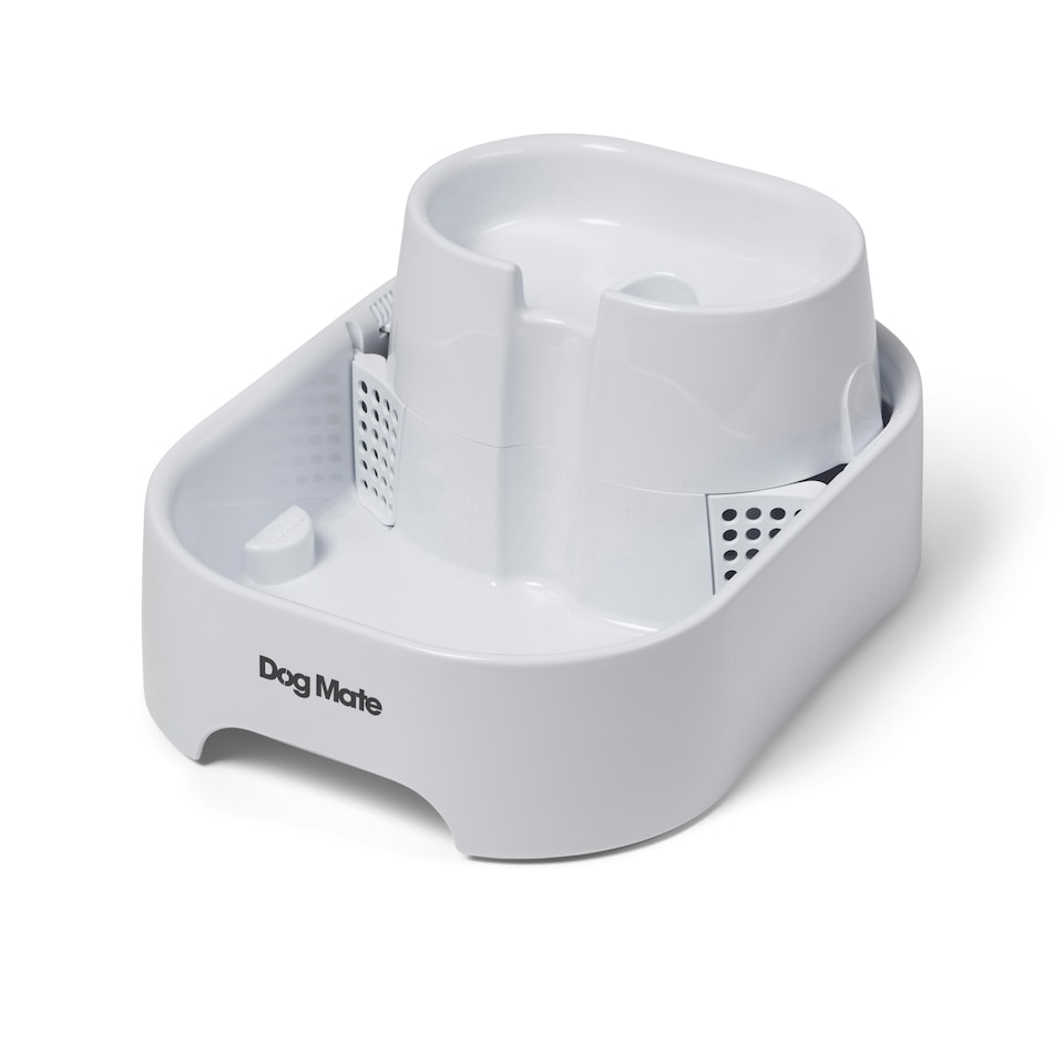 image 1 of Dog Mate Large Two-level Six-litre Pet Fountain – White (385) White