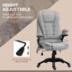 image 5 of Vinsetto Office Chair, Ergonomic Fabric Desk Chair with 6-Point Massage and Back Heated, Arms, Lumbar Support, Light Grey