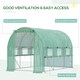 image 4 of Outsunny 3 x 2 x 2m Polytunnel Green House w UV-resistant PE Cover, Green