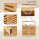 image 7 of COSTWAY Bamboo Side Storage Organizer Bathroom Floor Cabinet