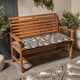 image 4 of OHS 2 Seater Outdoor Garden Patio Deck Soft Plump Waterproof Long Bench Cushion Filled Seat Pad Multi | Monochrome | 40 x 110cm
