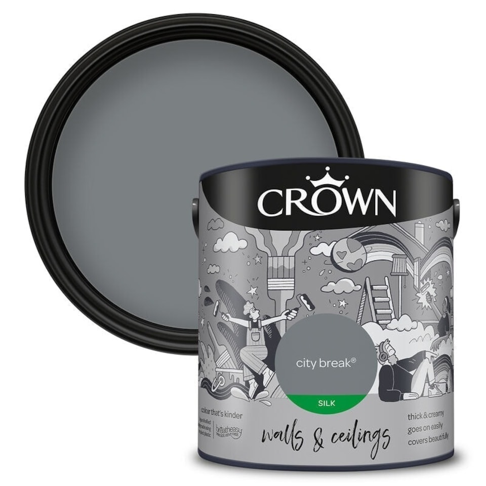 image 1 of Crown Walls & Ceilings Silk 2.5L City Break