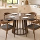 image 8 of HOMCOM Modern Dining Table for 4-6 People 120 cm Light Walnut