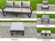 image 3 of Fimous Aluminium Garden Furniture Sets 9 Seater Outdoor Sofa Set with Adjustable Rising Lifting Dining Table 2 Chairs 4 Footstools 2 Side Tables
