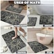 image 8 of VELVETIO Glitter Bath Mat Set Non Slip Water Absorbent Toilet Rugs Brown | Natural
