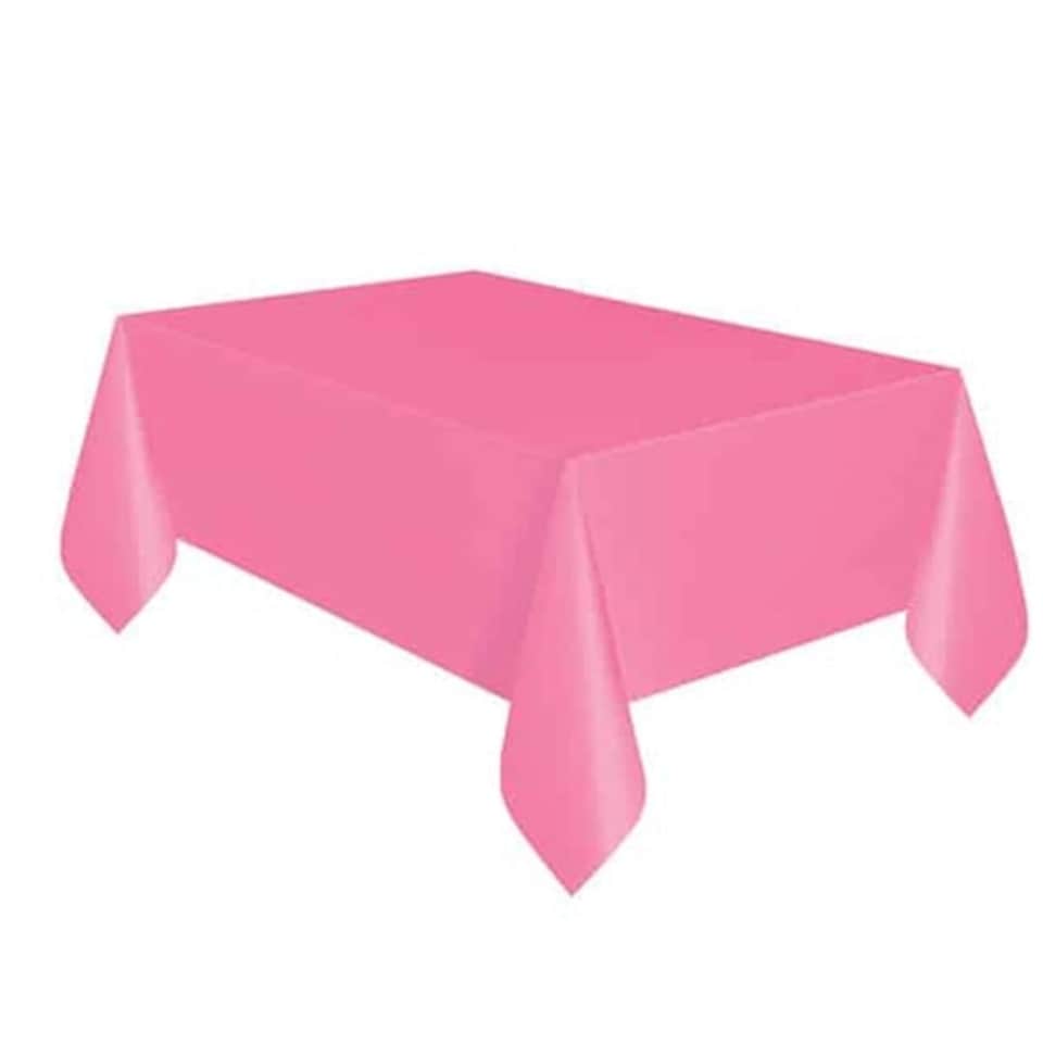 Hot Pink Plastic Tablecover 274cm x 137cm