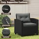 image 6 of Yaheetech 3-Piece Wicker Patio Bistro Set-Black&Grey | Multi | Black&Grey