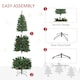 image 8 of HOMCOM 6FT Prelit Pencil Christmas Tree w/ LED Light, Berry, Xmas Decoration