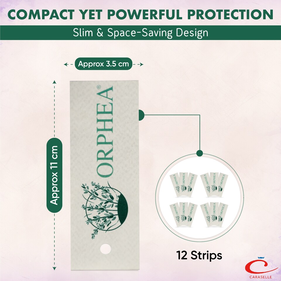 image 1 of 2 x Packs of Caraselle Orphea Anti Moth Strips - Floral Scent (24 Strips in total)