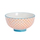 image 4 of Nicola Spring Hand-Printed Rice Bowls - 12cm - Orange - Pack of 6 | Orange | Multi-Coloured