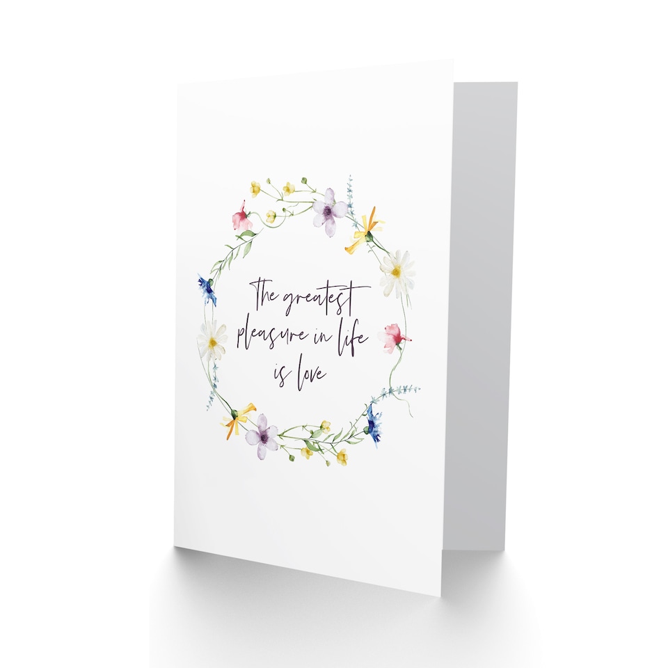 image 1 of Wedding Card Marriage Poem Pleasure Love Euripides Floral