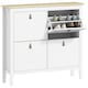 image 1 of HOMCOM 4 Drawer Shoe Cabinet with Flip Doors for Hallway, Entryway | White | 105W x 24D x 95.5H cm | 1