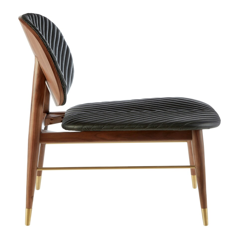 image 1 of Interiors By Premier Upholstered Dining Chair, Durable Dining Chair For Breakfast, Practical Leather Chair For Dining Room Black