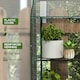 image 3 of Outsunny Mini Green House with 3 Tier Shelves, 151H x 143W x 46Dcm, Clear