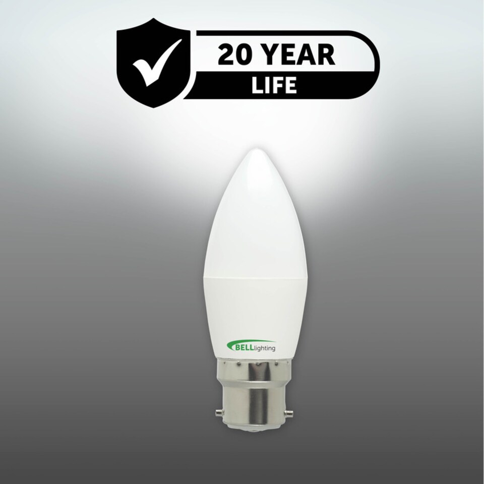 image 1 of BELL Lighting B22 LED Candle 4.7W Natural White 4000K  Energy Saving Light Bulb
