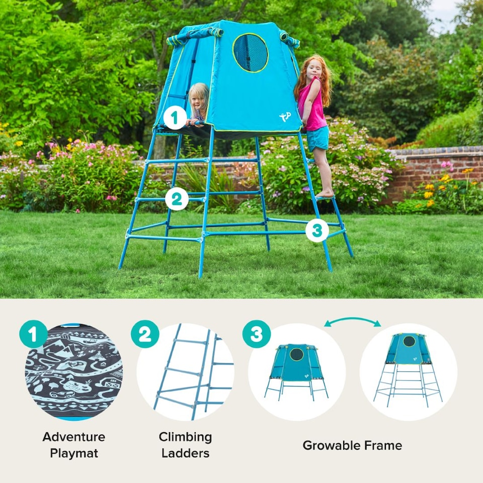 image 1 of TP Explorer Metal Climbing Frame Set & Ripple Slide