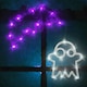 image 4 of Set of 2 Halloween Window Lights - Bat & Ghost Design