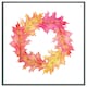 image 3 of Pink & orange autumn reath (Picture Frame) Black | L
