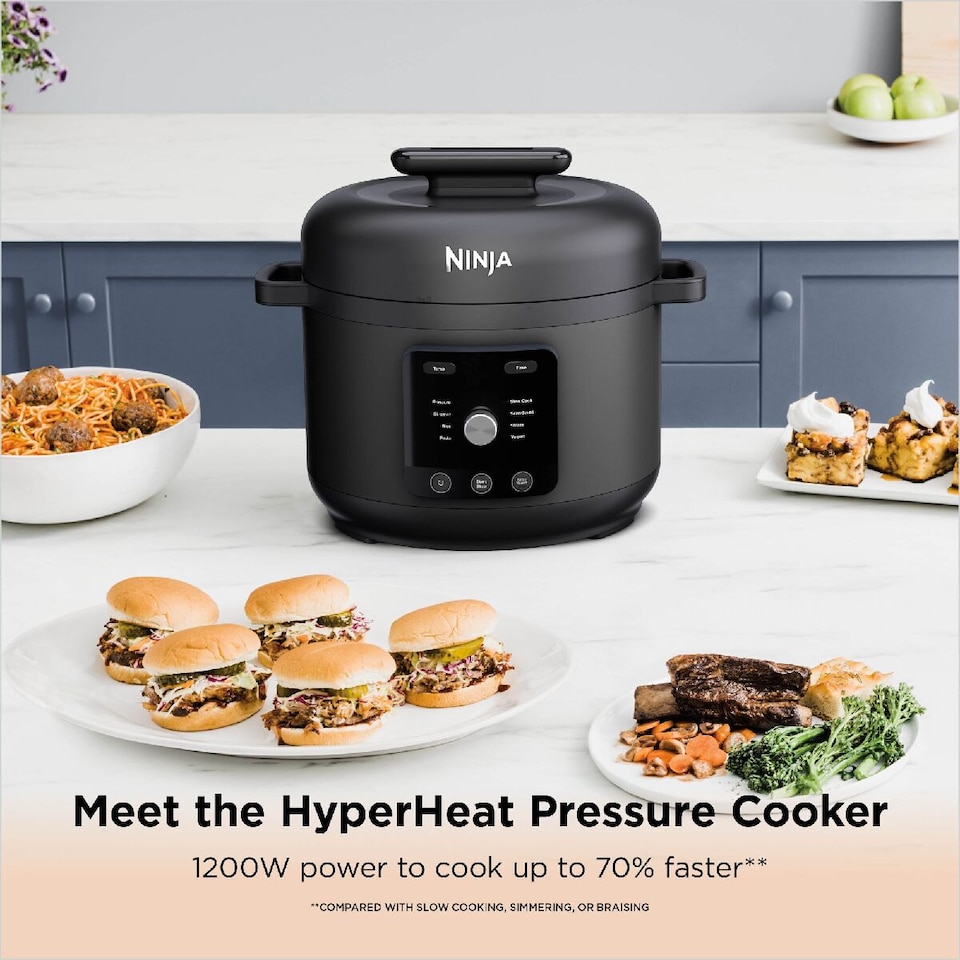 image 1 of Ninja HyperHeat Pressure and Rice Cooker with 9 Functions PC201UK