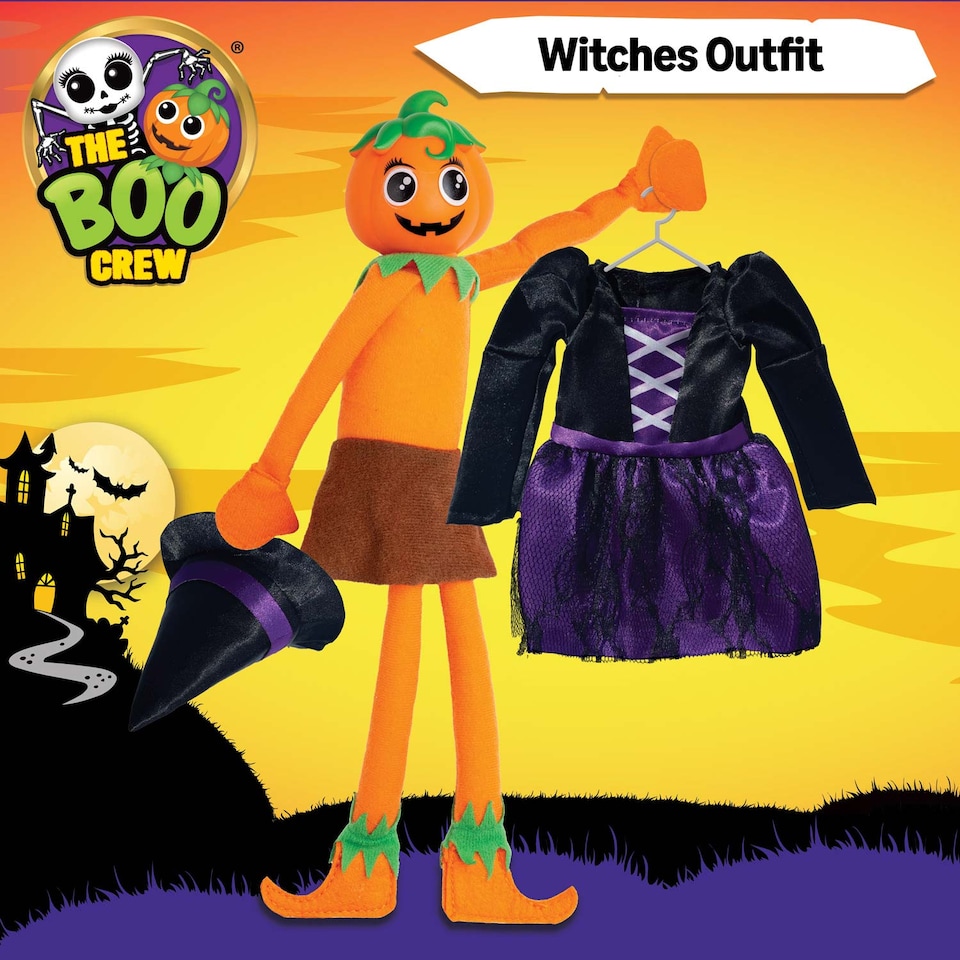 image 1 of The Boo Crew Halloween Doll Costume - Spooky Tabletop Decor and Seasonal Collectible