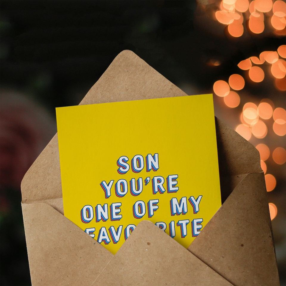 image 1 of One Favourite Kids Son Fun Humour Joke Funny Birthday Card