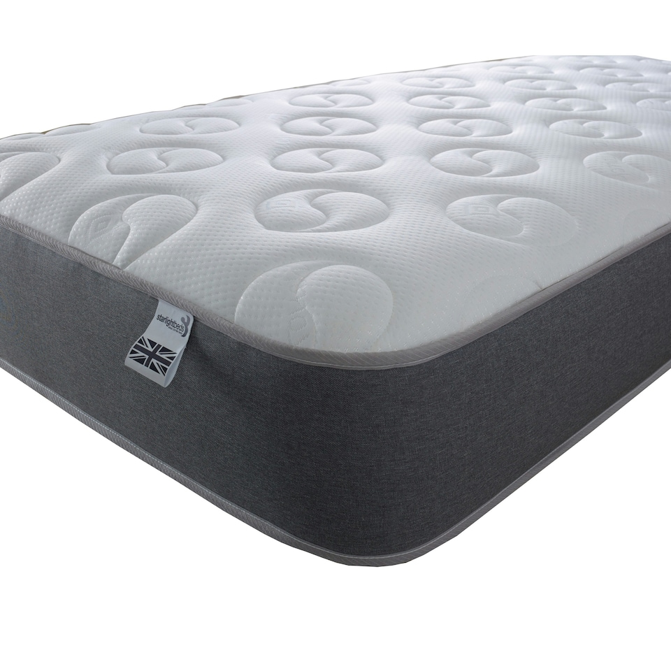image 1 of Ying & Yang Hybrid Mattress - 20cm Deep, Premium Sprung & Memory Foam Support | Grey | Double