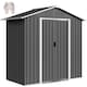 image 1 of Outsunny 6.5x3.5ft Metal Garden Shed for Garden, Dark Grey | Grey | Dark Grey | 191H x 194L x 107D cm