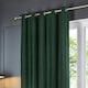 image 4 of Paoletti Corinthian Velvet Room Darkening Deep Green Eyelet Curtains (W)229cm x 183 cm | Multi