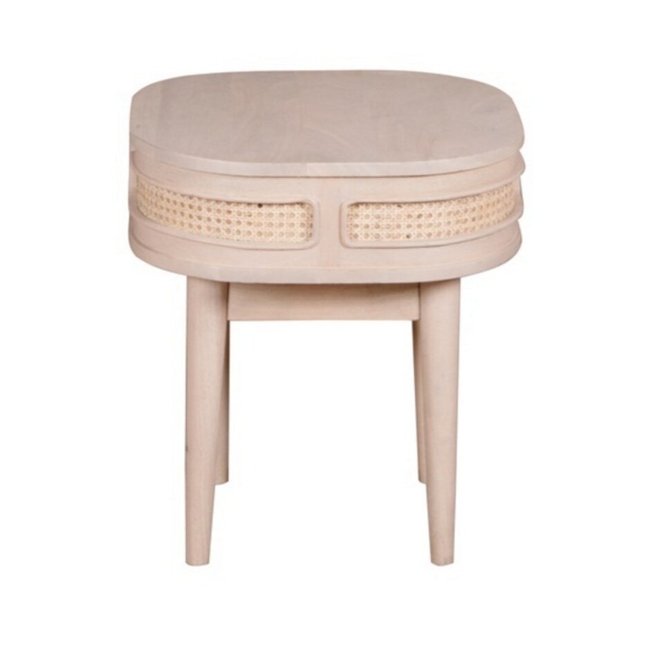 image 1 of Valencia Bedside Table - Cane & Mango Wood - L50 x W50 x H55 cm