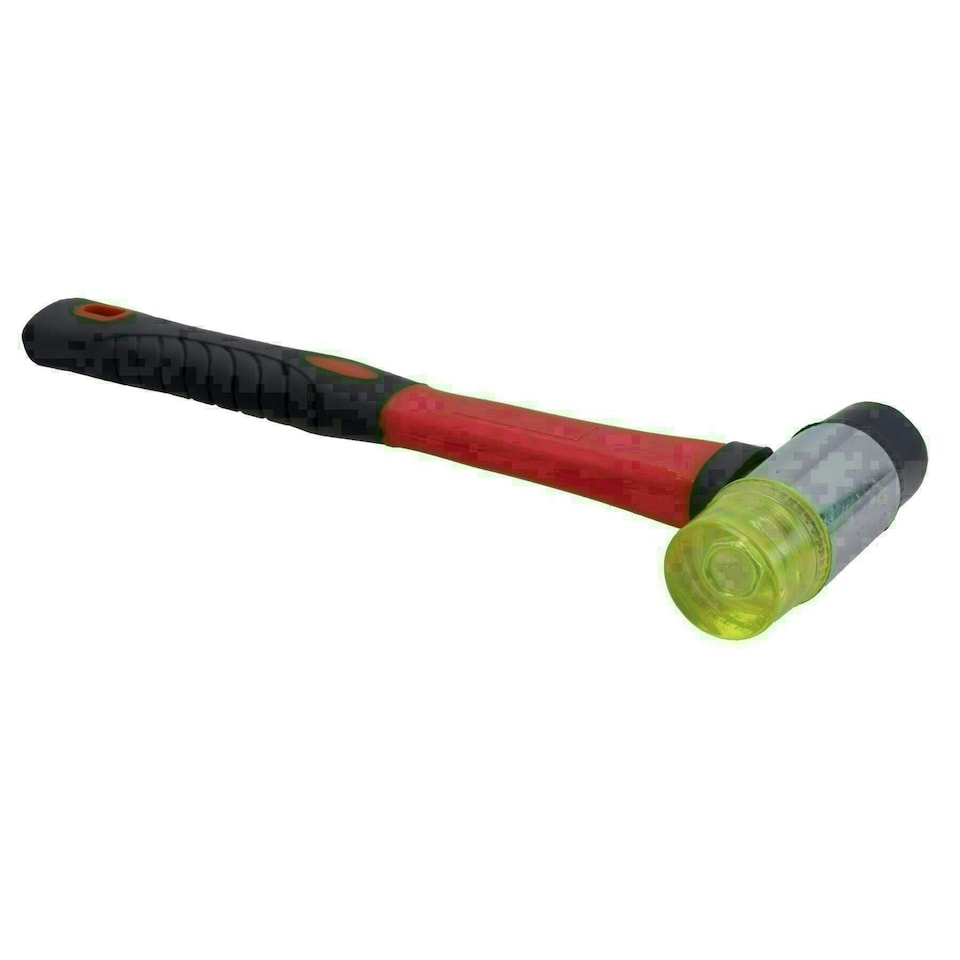 image 1 of 30mm Rubber & Nylon Mallet Fibre Handle Jewellers Hammer Window Glazing