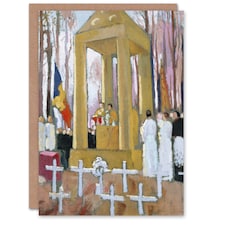 Maurice Denis Mass at the Tomb of Ernest Psichari Art Greeting Card