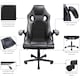 image 7 of Vida Designs Coma Racing Gaming Office Chair Computer Desk Table Chair, Black